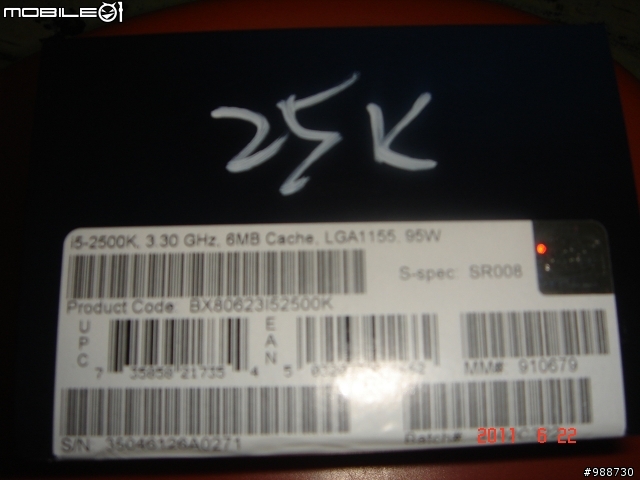 [開箱][分享]Intel I5-2500K 自組