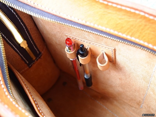 [分享] 牛皮手工皮革公事包、名片夾