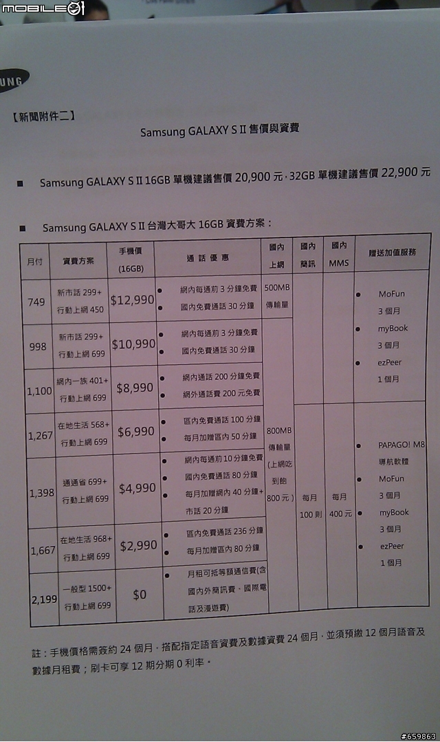 S2 中華和台哥大的方案出來了~~