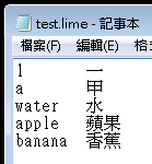 [分享] LIME / LIME-HD 輸入法對應表格式介紹