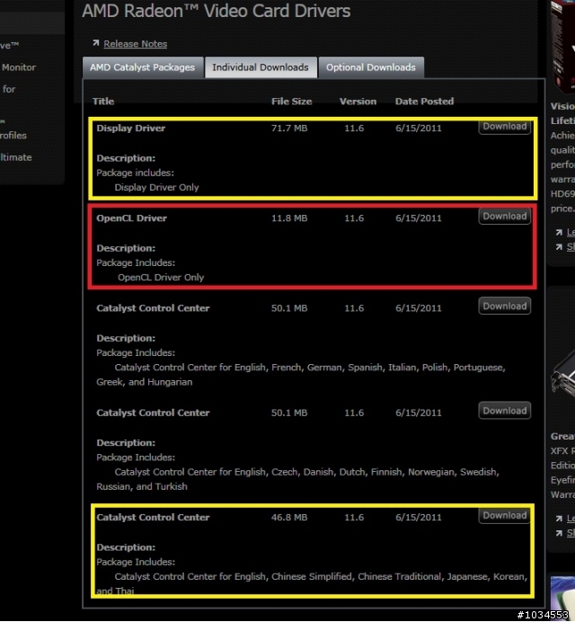 AMD顯示卡 驅動程式下載 OpenCL ??