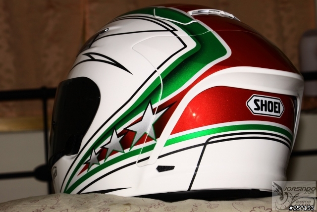頂級 SHOEI X-12 STREAMLINER 選手帽 意大利紅白綠配色