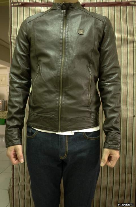 Superdry Basic Biker Leather Jacket~ 咖啡S開箱