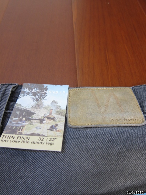 Nudie Thin Finn Super Grey Used Skinny Jeans