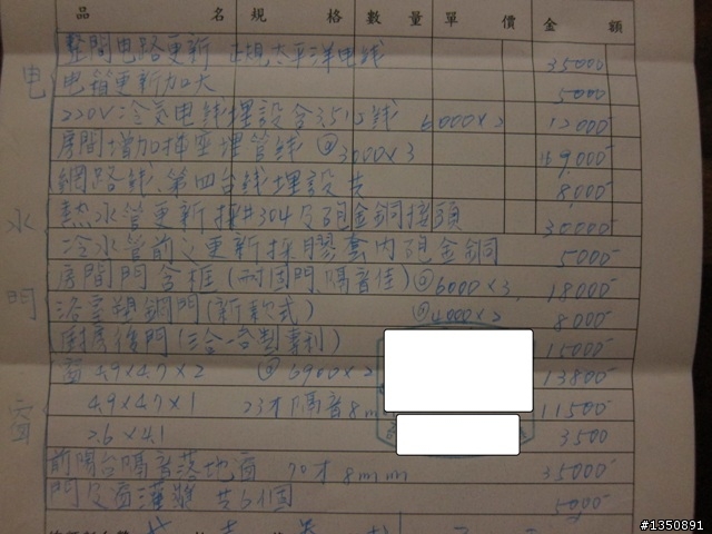 [請益]公寓翻修報價單
