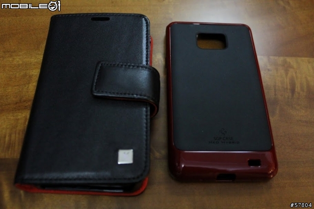 [開箱] i9100 JACKLYN韓國耐摔皮套 + SGP NEO HYBRID黑紅色軟硬殼
