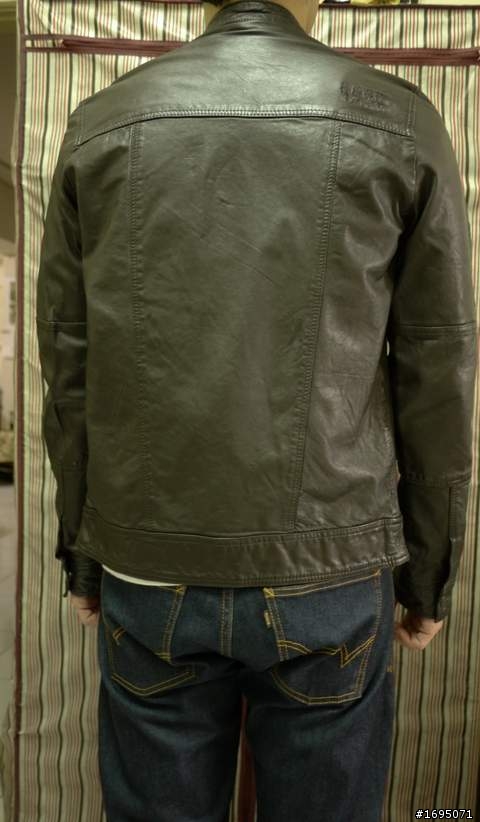 Superdry Basic Biker Leather Jacket~ 咖啡S開箱