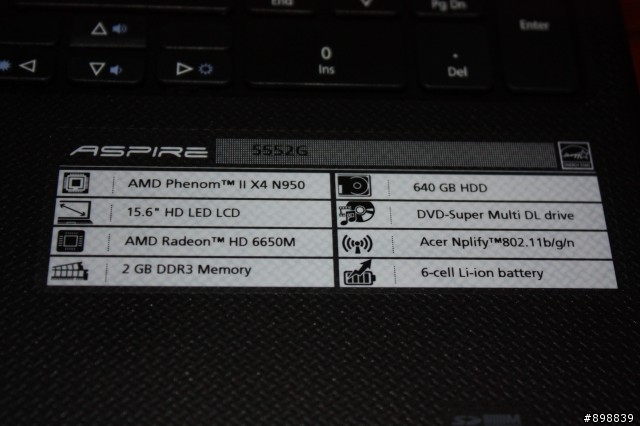 Aspire 5552G-N952G64Mnkk04 開箱