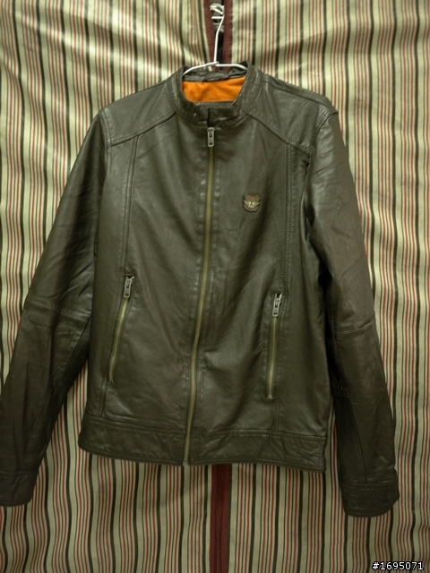 Superdry Basic Biker Leather Jacket~ 咖啡S開箱