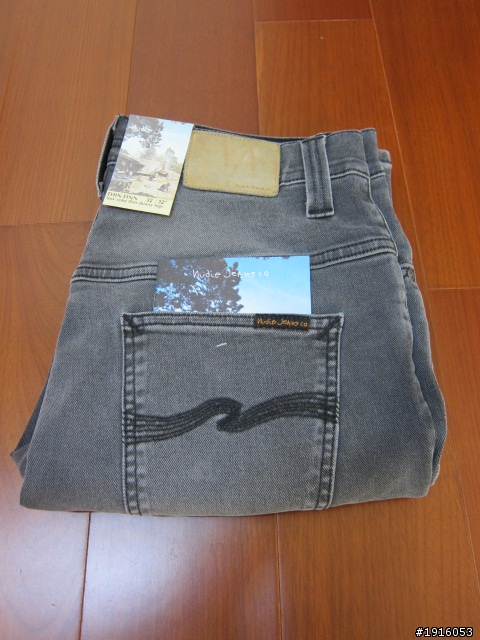 Nudie Thin Finn Super Grey Used Skinny Jeans