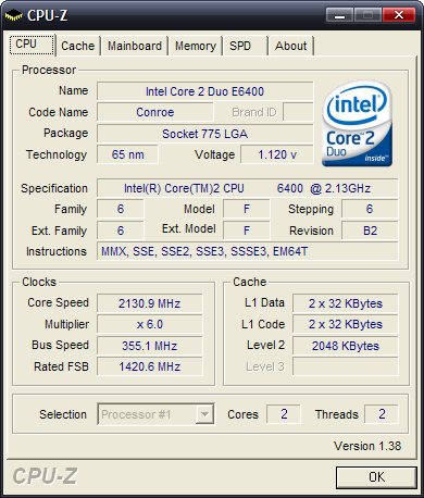 inter Pentium和Core 2 Duo 分辨