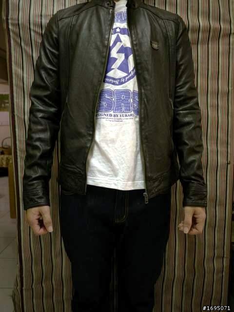 Superdry Basic Biker Leather Jacket~ 咖啡S開箱