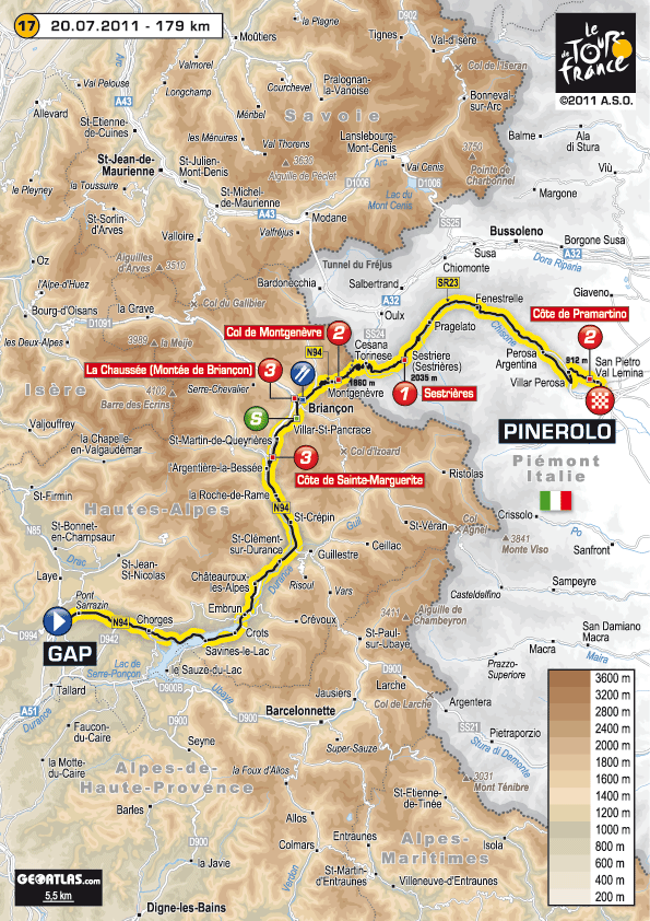 2011環法大賽第十七站 Gap → Pinerolo (Italy), 178公里