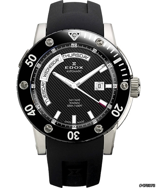 [簡陋開箱]我的EDOX Class  Day Date 500m潛水錶