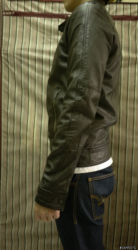 Superdry Basic Biker Leather Jacket~ 咖啡S開箱