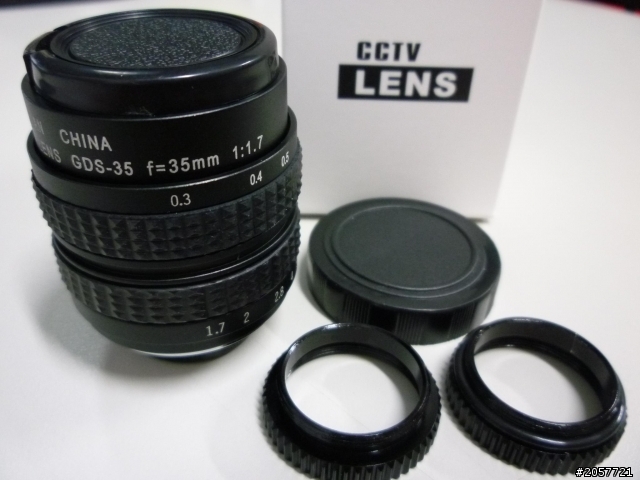 C-mount 35mm/f1.7 電影鏡頭及新型的轉接環(+圖)