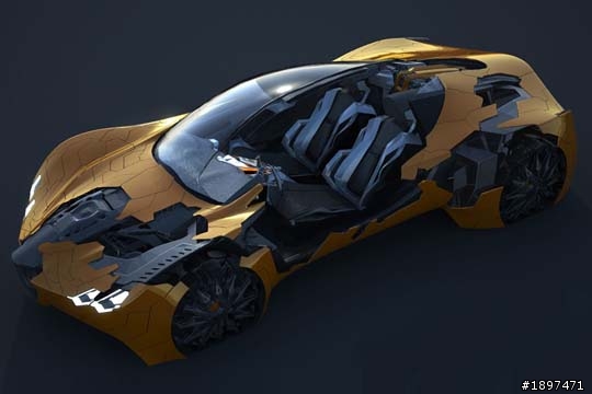 百變車體 The Flake concept    看來阿斯拉可變型車體系統指日可待了!!