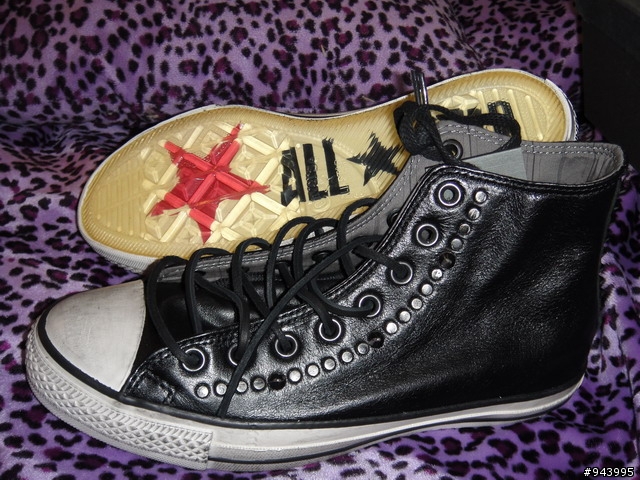 [易開罐][敗家編年史][CONVERSE X JV] 黑小牛皮 X 鉚釘 X 果凍矽膠底