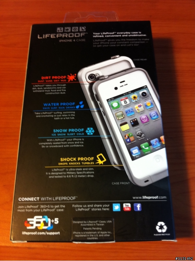 ((開箱))新增觸控畫面!!防水防震防塵防雪的iPhone 4 LifeProof™ Case開始我的安心生活!!