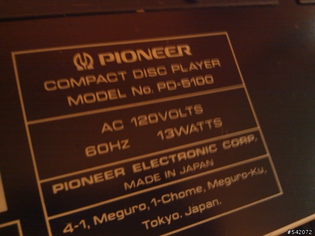 Pioneer (1988) CD player PD-5100 終於壞了