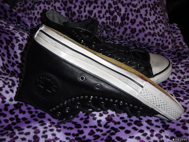 [易開罐][敗家編年史][CONVERSE X JV] 黑小牛皮 X 鉚釘 X 果凍矽膠底