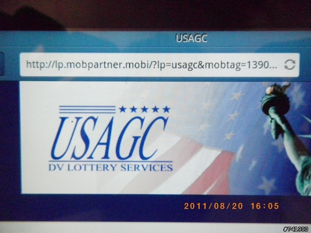 使用 Android 系統手機出現 USA Green Card Lottery