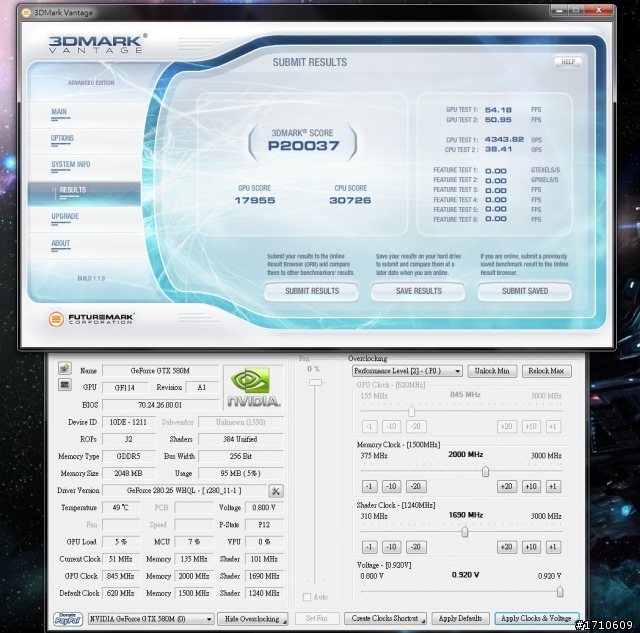 發個電容改造~GTX 580M電容值提升56%/200%