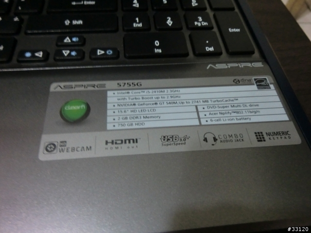 ACER 5755G 陽春小開箱