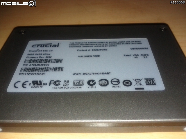 美光Micron Crucial m4 SSD 64GB固態硬碟 開箱文