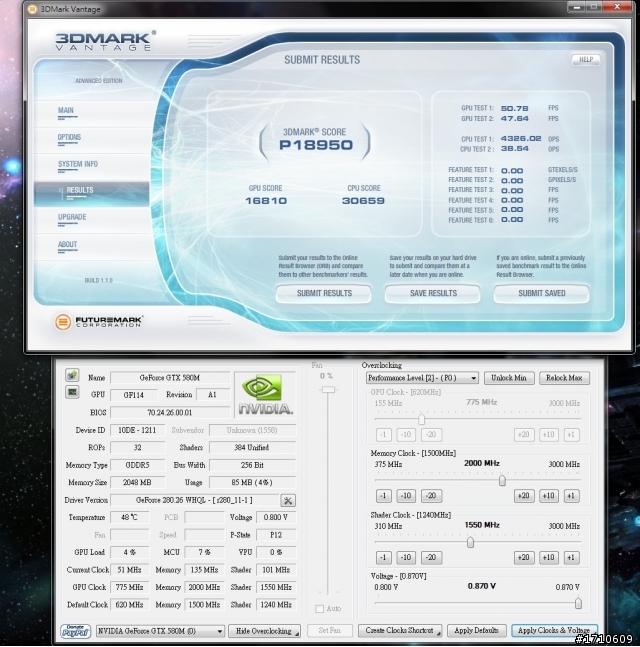 發個電容改造~GTX 580M電容值提升56%/200%