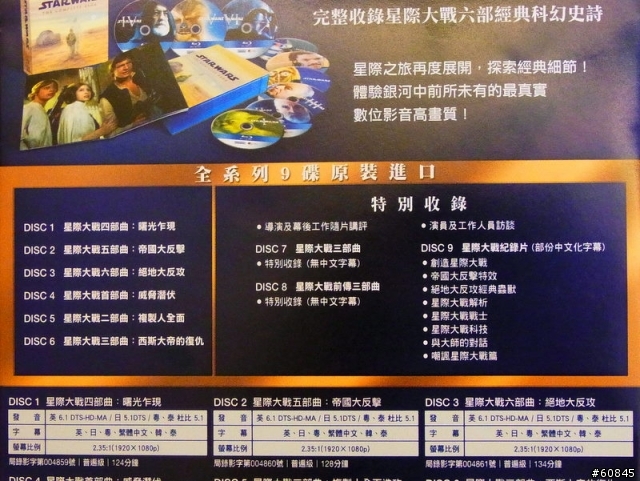 [勸敗] Star Wars 星際大戰 六部曲藍光版