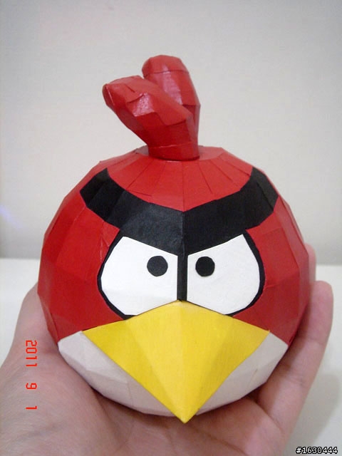 [分享]自製Angry Bird小紅紅紙模型~