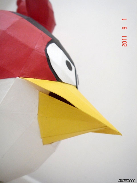 [分享]自製Angry Bird小紅紅紙模型~