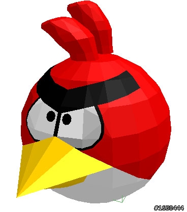 [分享]自製Angry Bird小紅紅紙模型~