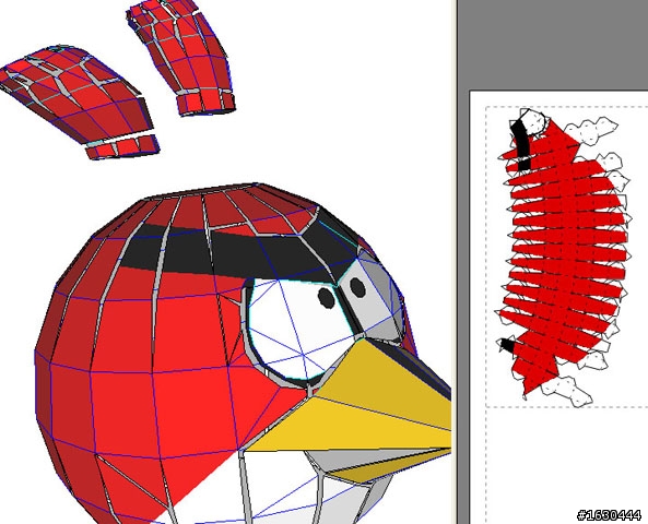 [分享]自製Angry Bird小紅紅紙模型~