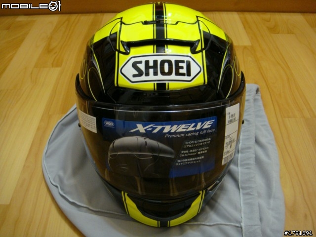 [開箱] 首發 SHOEI X-12 VERMEULEN 2 亮黃桃