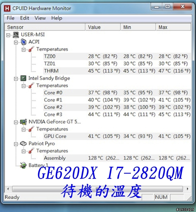 新一代的遊戲筆電C/P之王 GE620DX i5 28K內 3D06破11500分