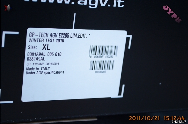 [開箱]首發AGV GP-TECH Rossi Winter Test 2010 冬季測試帽