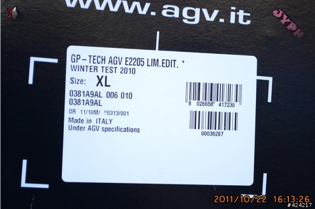 [開箱]首發第二頂AGV GP-TECH Rossi Winter Test 2010 冬季測試帽