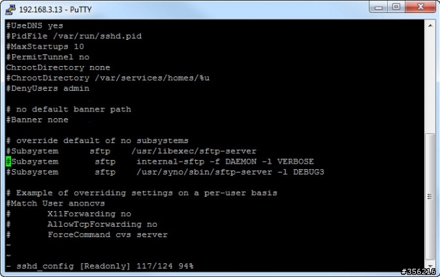 開啟 Synology NAS sftp-server