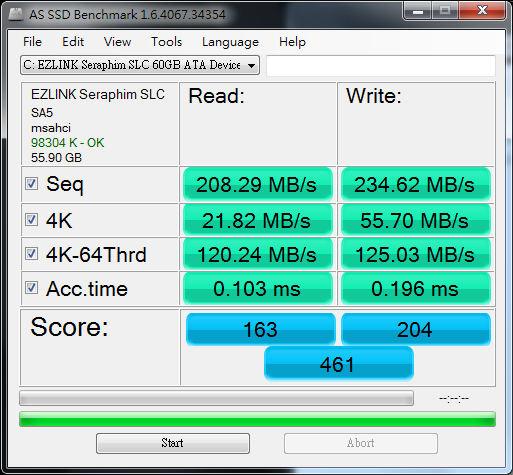 <簡測>EZLINK Seraphim SLC 60GB vs EZLINK Violet-E SLC 64GB
