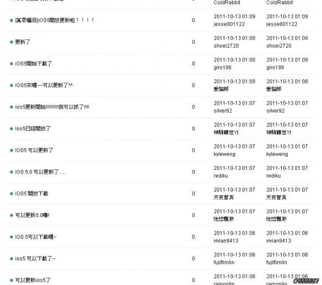 我要搶頭香~OS5開始更新了~看樣子大家都殺紅了眼