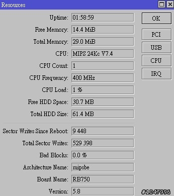 MikroTik RouterBoard(RouterOS) RB750自動重開