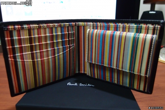 [皮夾]Paul Smith Men's Multi Stripe Billfold & Coin Wallet