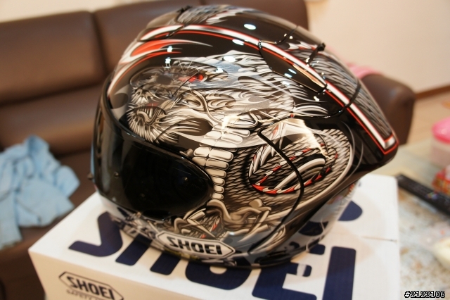 【開箱】日本 SHOEI X-12 清成龍一 黑紅  進口安全帽