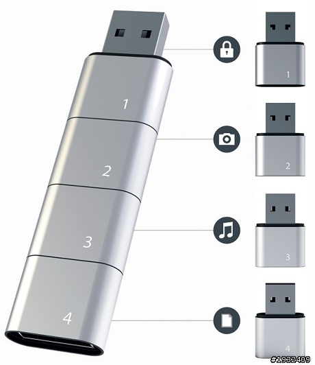 [外電消息] 可拆式USB Flash隨身碟 方便整理
