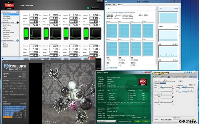 分享巴扣牌推土機、中文Win8系統蹦出新滋味(新增空冷hyper 612 pwm基本、大超5G溫度)