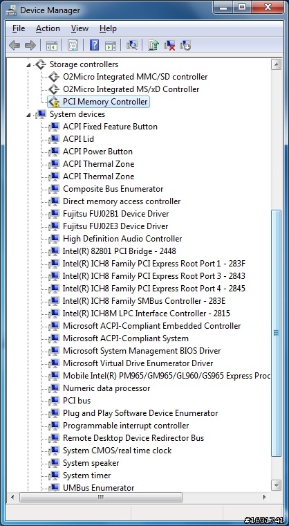 請教: S6510 Win7sp1 x64 - PCI Memory Controller 驅動程式