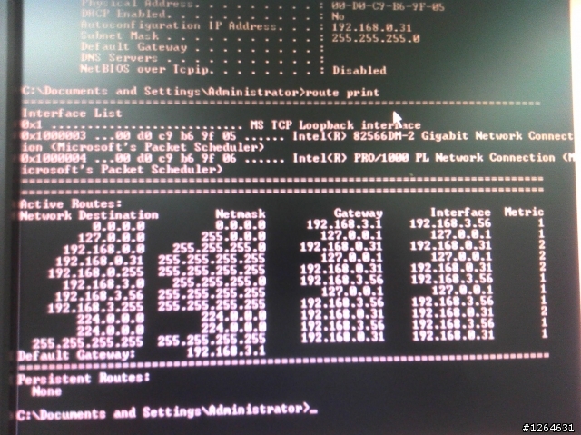 關於雙網卡無法PING到主機問題請教~已解決~