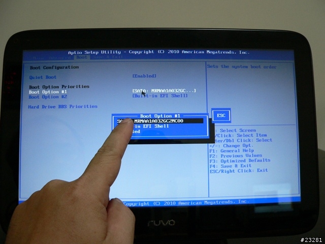 平板電腦無鍵盤滑鼠時，如何操作BIOS設定~ruvo Avox AT11 TabletPC